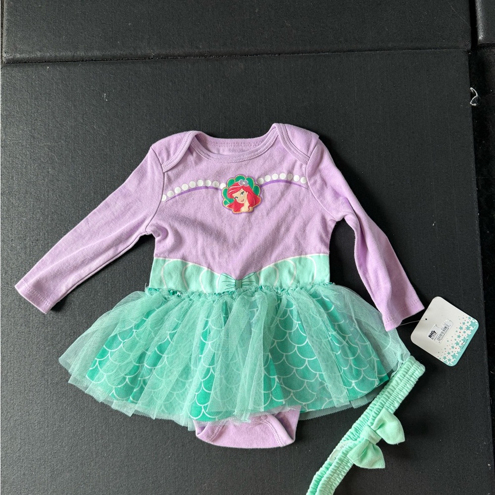 Disney Baby Purple Ariel Onesie